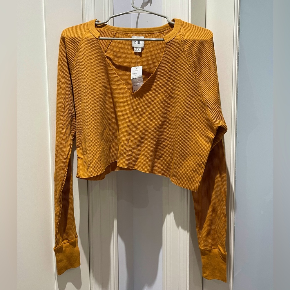 Urban Outfitters BDG Orange Cropped Long-Sleeve, L